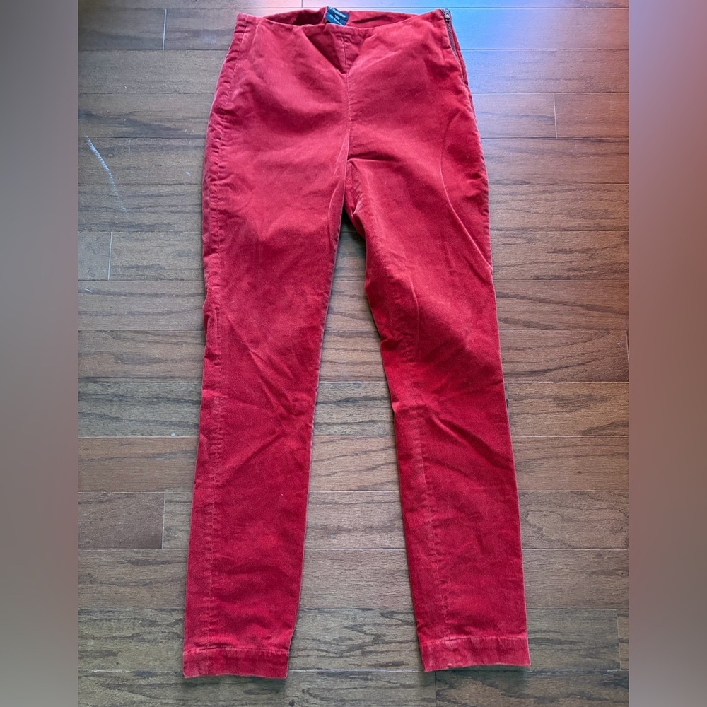 J. Peterman Soft Corduroy Pants Burnt Orange, Size 2